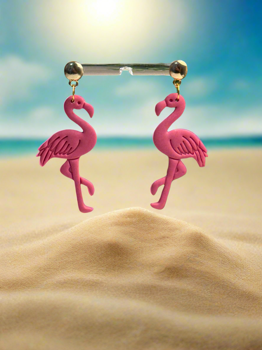 Flamingo Dangle Earrings